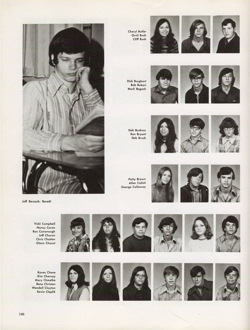 1972 Yearbook Sophomores Center Line High School Memories